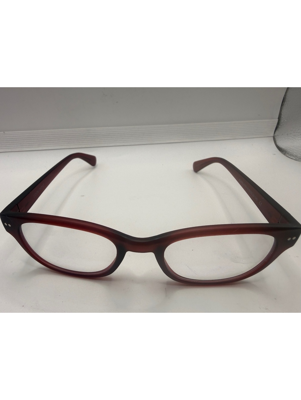 LOOK OPTIC Red Rectangular Eyeglasses Frames only  BOND/LK20B 50-20-145